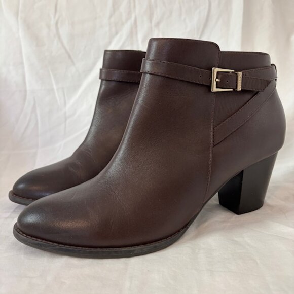 Vionic "Upright Upton" Ankle Boots in Java Women's Size 9 - Picture 1 of 13